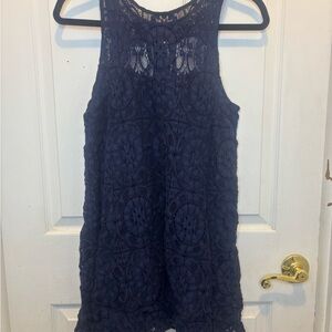 lace see through black dress Sheer Lace Top A-line High Slit Black Prom Dress with Long Sleeves main image 1